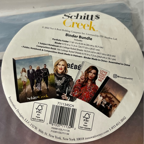 Schitt’s Creek Tv School BINDER notebook Folder Bundle / SEALED NEW RARE HTF - Picture 2 of 3